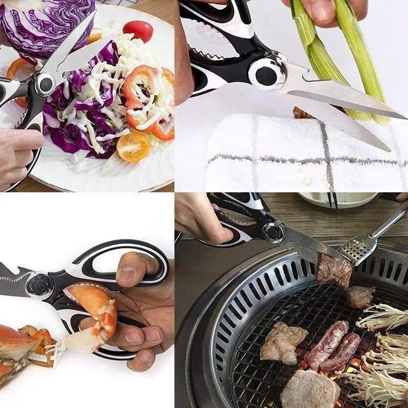 Kitchen Scissors Stainless Steel Multipurposes Shears Tool For Food Chicken BBQ Meat Herb Scissors Multifunctional Kitchen Tools