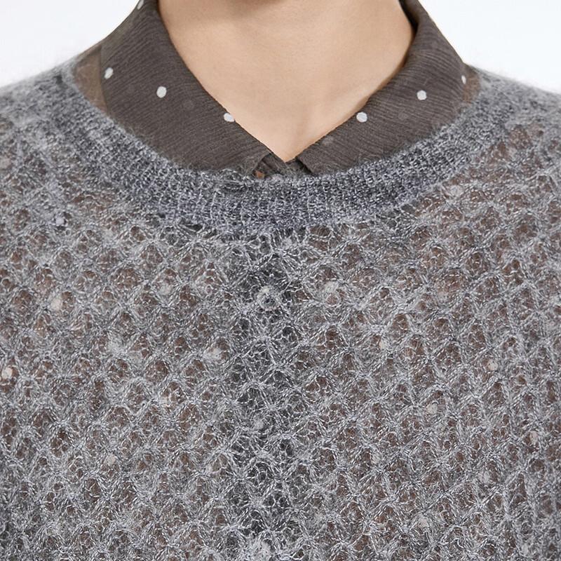 JNBY Loose Fit Mohair Blend Round Neck Sweater