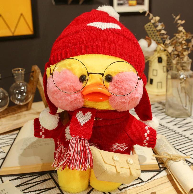 30cm Schattige Gele Eend Pluche Speelgoed Kawaii Zacht Gevuld Dier Pop Verjaardag Kerstmis Creatieve Cadeaus Voor Meisjes Kinderen