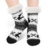 Women's Plus Velvet Christmas Floor Socks: Cozy Snow Sleep Slippers & Leg Covers