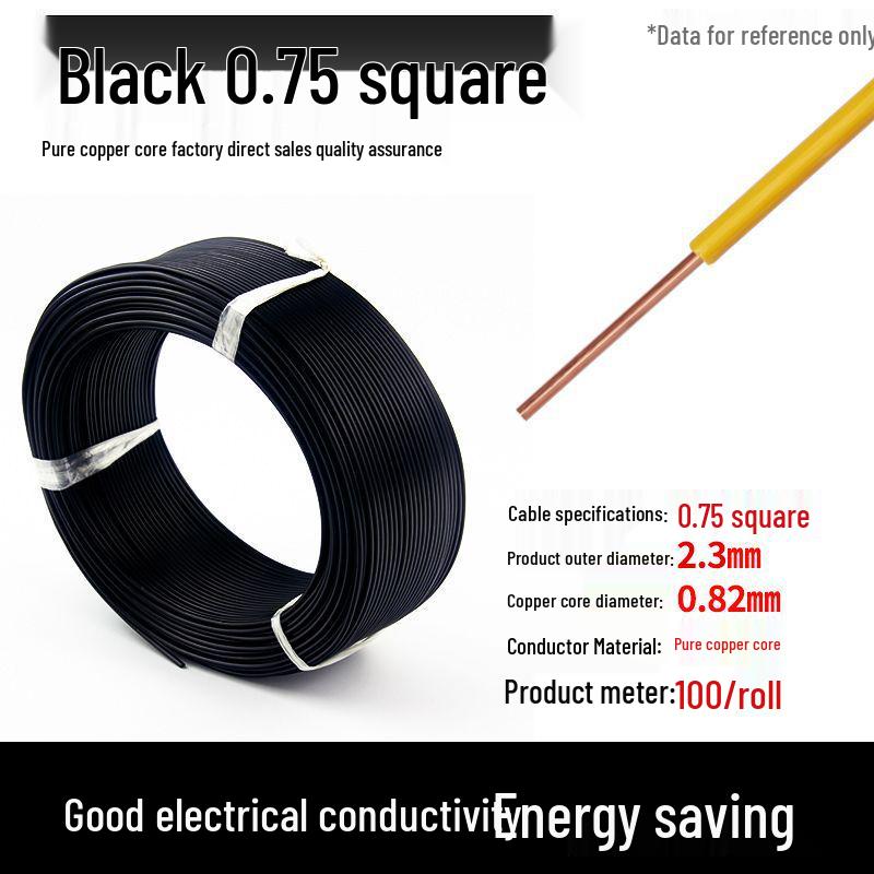 Pure Copper Single Core Electrical Wire, Flame Retardant, 0.5-2.5mm² for Home Decoration