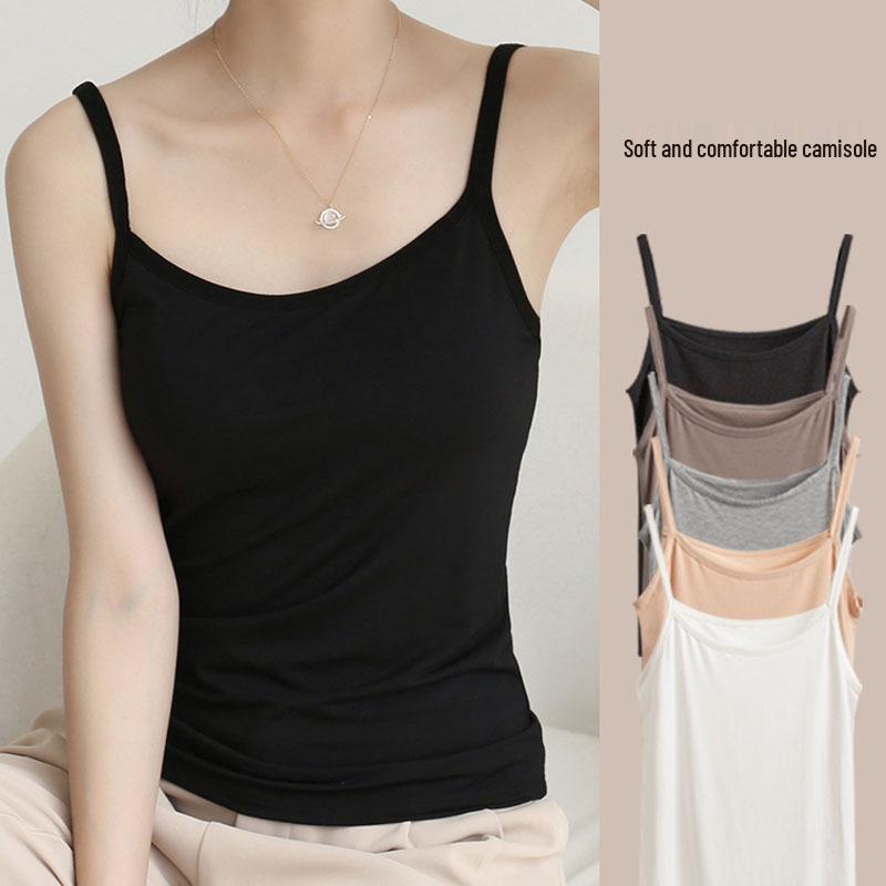 

Women s Slim Fit Spring & Summer Solid Color Camisole Vest One Size