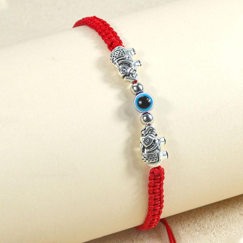 Evil Eye Crystal Beaded Adjustable Bracelet for Boys & Girls