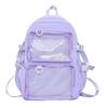 Zaino a Spalla in Nylon per Studenti Universitari X90D Itabag Giapponese Trasparente Grande Capacità Borsa Scolastica per Esposizione Spille Anime