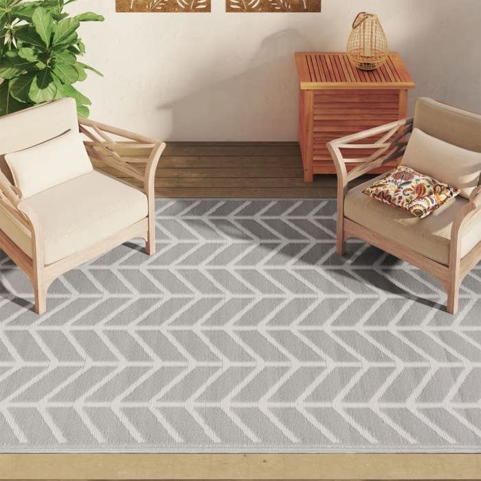 VidaXL Tapis d'extérieur Gris 160x230 cm PP, tapis de jardin, tapis de sol, moquette de sol, carpette, tapis de patio 368543