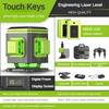 4D 12/16 Line 360° Portable Self-Leveling Spirit Level Horizontal and Vertical Cross Laser Projector New Green Light Laser Level