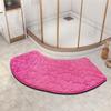 Curved Bathroom Mat Thickened Shower Room Absorbent Door Mat Toilet Bathroom Non-Slip Mat Dirt-Resistant Entrance Mat