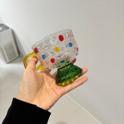 Bicchieri d'Acqua Colorati Bicchieri da Bevanda Colorati Tazze Per Caffè Tè Latte Succo Birra Vetri Colorati Dipinti a Mano Rinascimentali