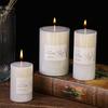 Classic European Style Ivory White Large Cylinder Scented Candle Wedding Hotel Decoration Unscented Rod Wax