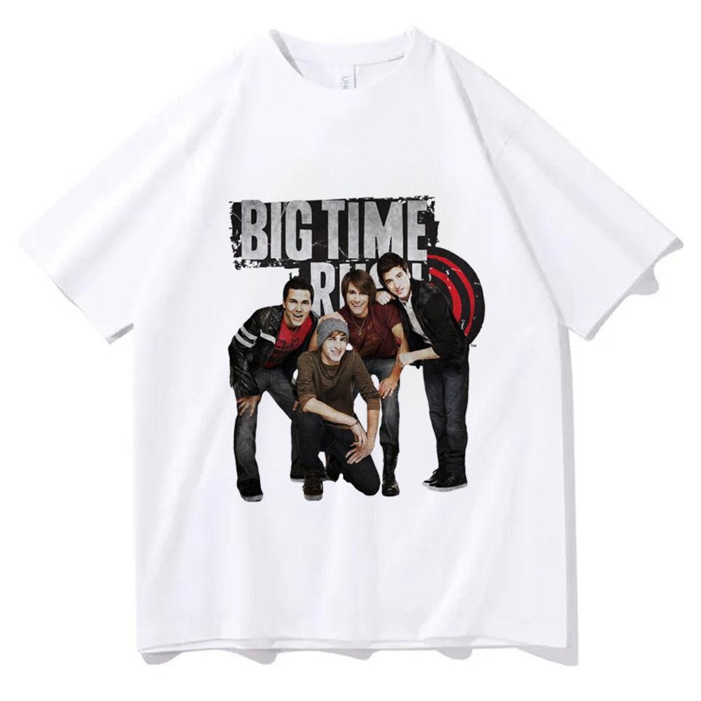 Big Time Rush T Shirt Girl Harajuku Streetwear Kawaii 2000s Retro Top Tees Comfortable Psychedelic Punk Vintage Kawaii Tops