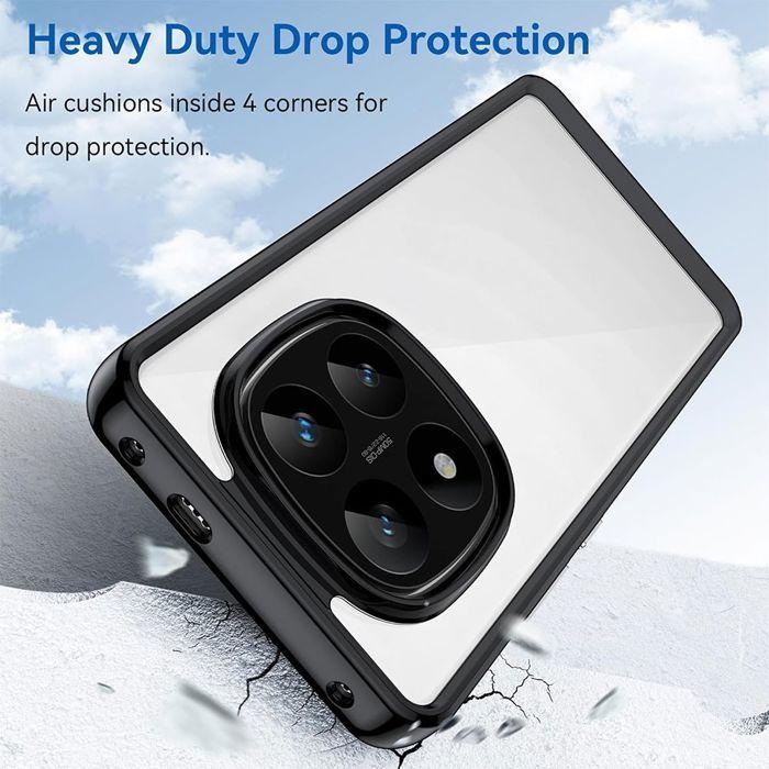 Coque de Protection - E.F.CONNECTION - pour Xiaomi Redmi Note 14 Pro 4G - Silicone avec Dos Rigide - 2 Vitres