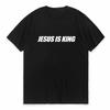 Koszulka Jezus Jest Królem Unisex Casual Koszulka Bóg Jest Dobry Damska Chrześcijańska Odzież Koszulka Wiara Bawełniane Koszulki z Krótkim Rękawem