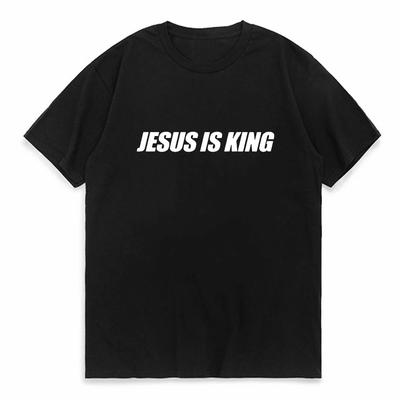 Jesus Is King TShirt Unisex Casual God Is Good Tshirt Female Christian Based Clothing Faith Tee Shirt Cotton Short Sleeve Tees