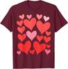 Love Valentines Day Hearts Silhouette Cute V-Day T-Shirt