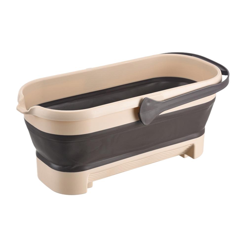 Rectangular Plastic Washing Basin Large Capacity Foldable Mop Bucket Anti-Slip Portable Washing Tub for Camping Traveling Picnic