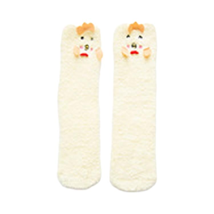 Womens Fuzzy Plush Slipper Socks Cute Animal Ears Home Warm Fleece Sleep Socks One Size