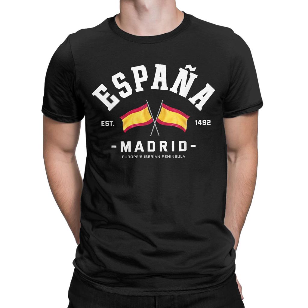 Spain Heart TShirt Beach Pure Cotton TShirts For Adult Hippie Loose Tshirt ShortSleeve Awesome Top Tees