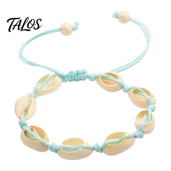 Flexible Rope Bracelets for All Sizes Handmade Seashell Bracelet, Natural Shell Boho Beaded Adjustable Retractable Knot Wristbands Woven String