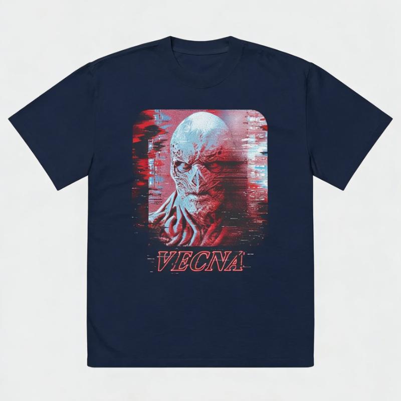 TV Drama Stranger Vecna 001 Henry Creel Graphics 100%Cotton Tshirt Unisex Vintage Fashion Short Sleeve Men's Shirt Streetwear