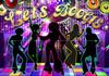 Backdrop for 70s, 80s and 90s Disco Dance Party, Retro Club, Neon Ball, Stage Banner, Background Props for Ph5259