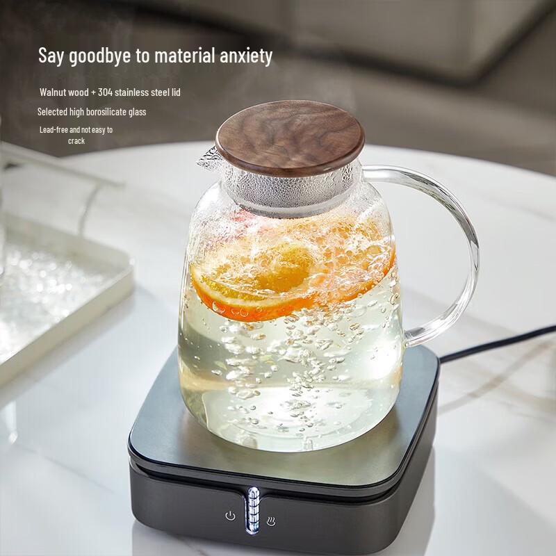 YIHUTEA Rounded Corner Glass Pitcher