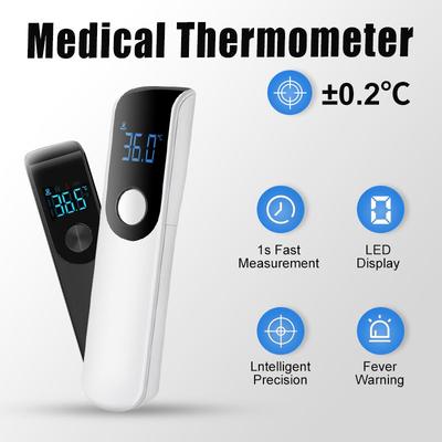 Tragbares Stirnthermometer, LED-Anzeige, berührungsloses elektronisches Infrarot-Handthermometer, kompaktes Mini-Haushaltsthermometer für Erwachsene und Kinder