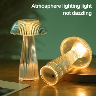 Lampe de table champignon sans fil, éclairage doux, sans scintillement, contrôle facile, lampe LED portable à piles, petite veilleuse