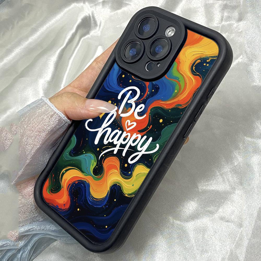 JT57 Будь Счастлив Realme C35 15 Huawei Honor 70 90 Lite Infinix Tecno itel Motorola Google Все Модели Ангельские глазки Мягкий ТПУ Чехол для Телефона Huawei Nova 3