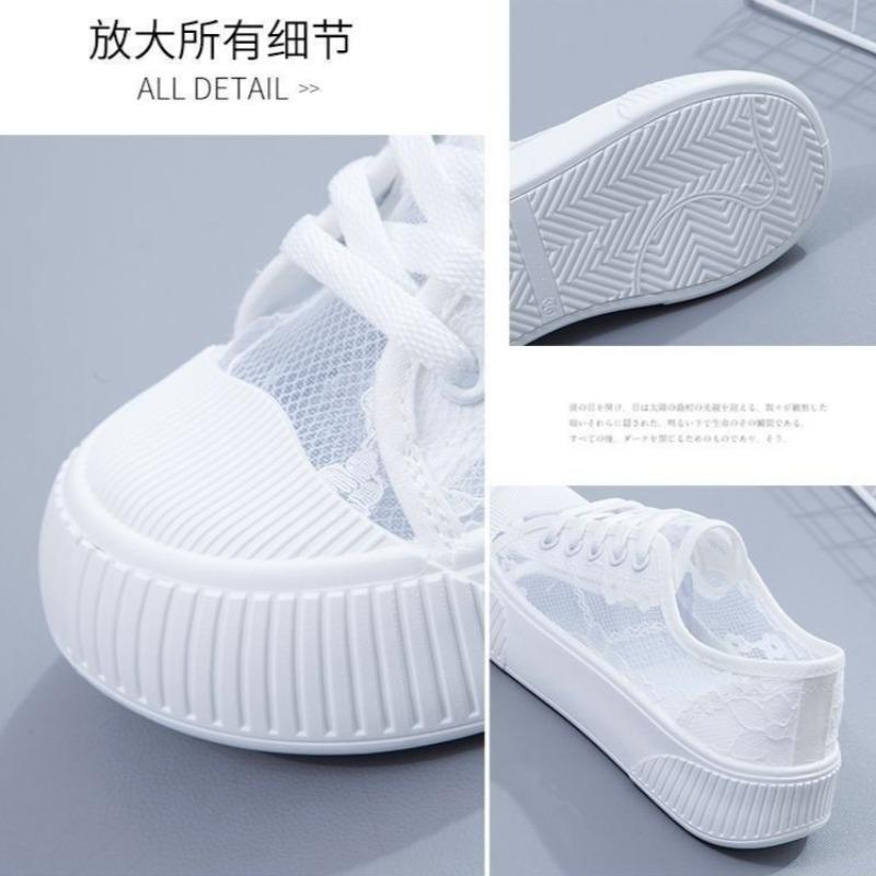 Fashion Women Flats Lace Casual Shoes Student Mesh Breathable Sneakers Loafers Outdoor Hollow Walking Shoes Fashion Women Shoes De Mujer