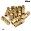 4.75mm 10x Car Brass Straight Reducer Compression Fitting Connector 3/16" OD Tube Hydraulic Brake Lines Union