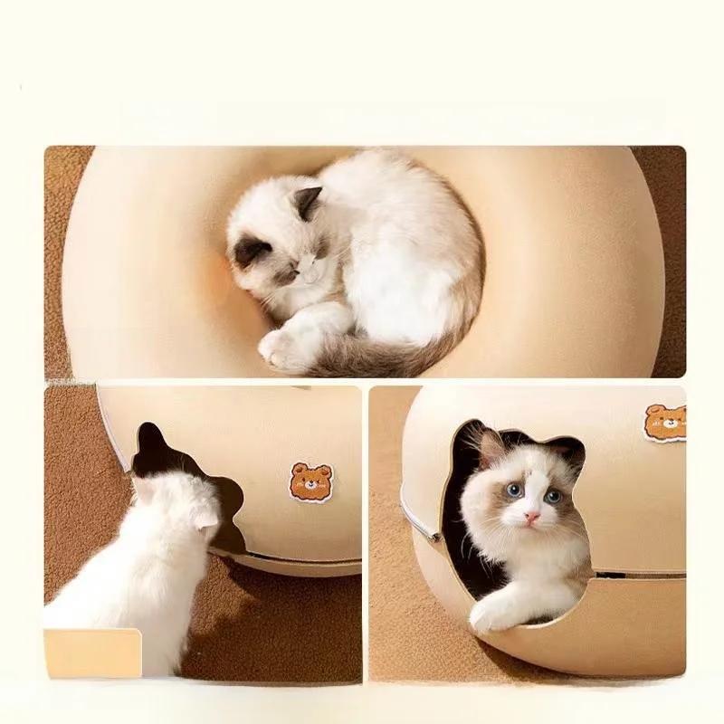New Zipper  Tunnel Animal Aped Felt Tunnel Nest  Toy Rolling Cage Pet Supplies Open Sle Warmth Normal Size PP Material