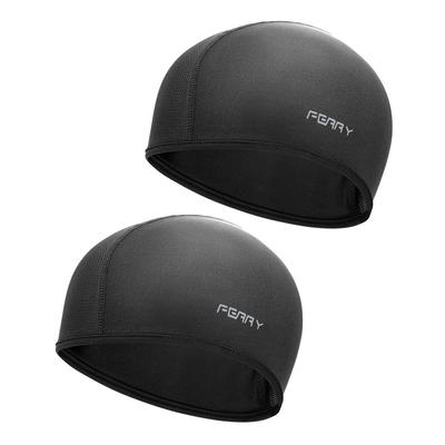 [Ferry] İç Şapka Kask Bisiklet Bisiklet Bere Unisex 2'li Set Siyah