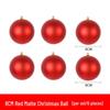 Red Shiny & Matte Glitter Christmas Ball Ornaments - Plastic Hanging Decorations (6-30cm) for Festival Scenes