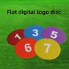 Digitální logo disk: Značka letadla a fotbalový tréninkový orientační bod nášivka