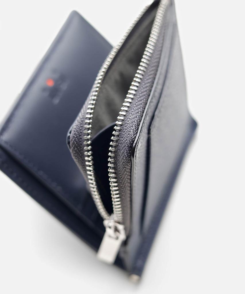Dutch Accessories Wallet with Money Clip and Coin [IS/IT] Bi-fold Pocket, Men's Leather, No.977601 (Navy)
