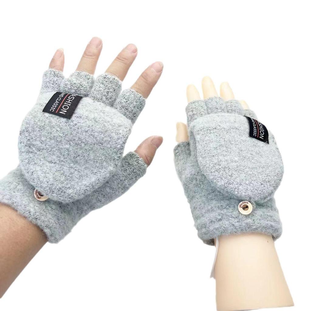 USB-Beheizte Halbfinger-Winterhandschuhe für Herren