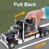 1:24 Peterbilt 389 Truck Toy Model Car Diecast Metal Doors Opened Tractors Vehicles Models Sound Light Pull Back Gifts for Child