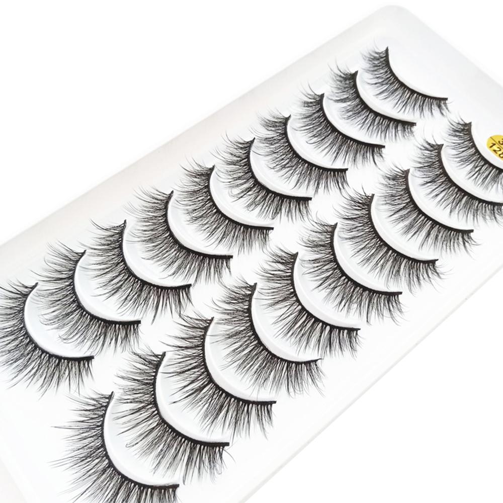 10Pairs False Eyelashes Natural 3D Self-adhesive Eyelashes Soft Wispy EyeLashes