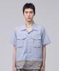 Honguseong Paisley Panel Shirt_Blue Check