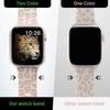 Engraved Leopard for Apple Watch Straps 40mm 44mm 42mm 45mm 41mm 49mm 38mm Silicone Bracelet Series 9 8 7 SE 6 5 4 Ultra2 3 Band