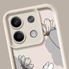 For Xiaomi 14t 13t Poco X6 F6 X5 Pro Redmi Note 14 13 12 11 10 Pro Line Flower Pattern Shockproof Silicone Soft Lens Protection Anti-Fall Case