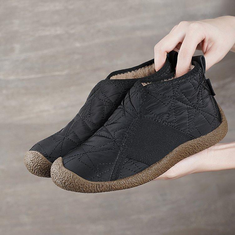 

Winter cotton shoes soft-soled thickened shoes warm elderly snow boots 35 чорний