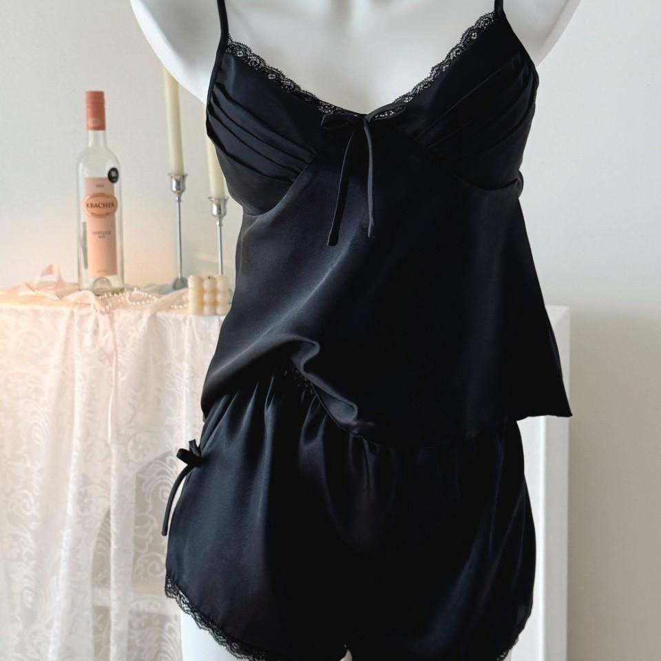 Premium pajamas women's summer ice silk sexy loungewear shorts two-piece suit pure desire