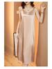 Women's Plus Size V-Neck Silk Satin Lace Camisole Dress – Sleeveless, Loose Fit for Spring & Summer Wear