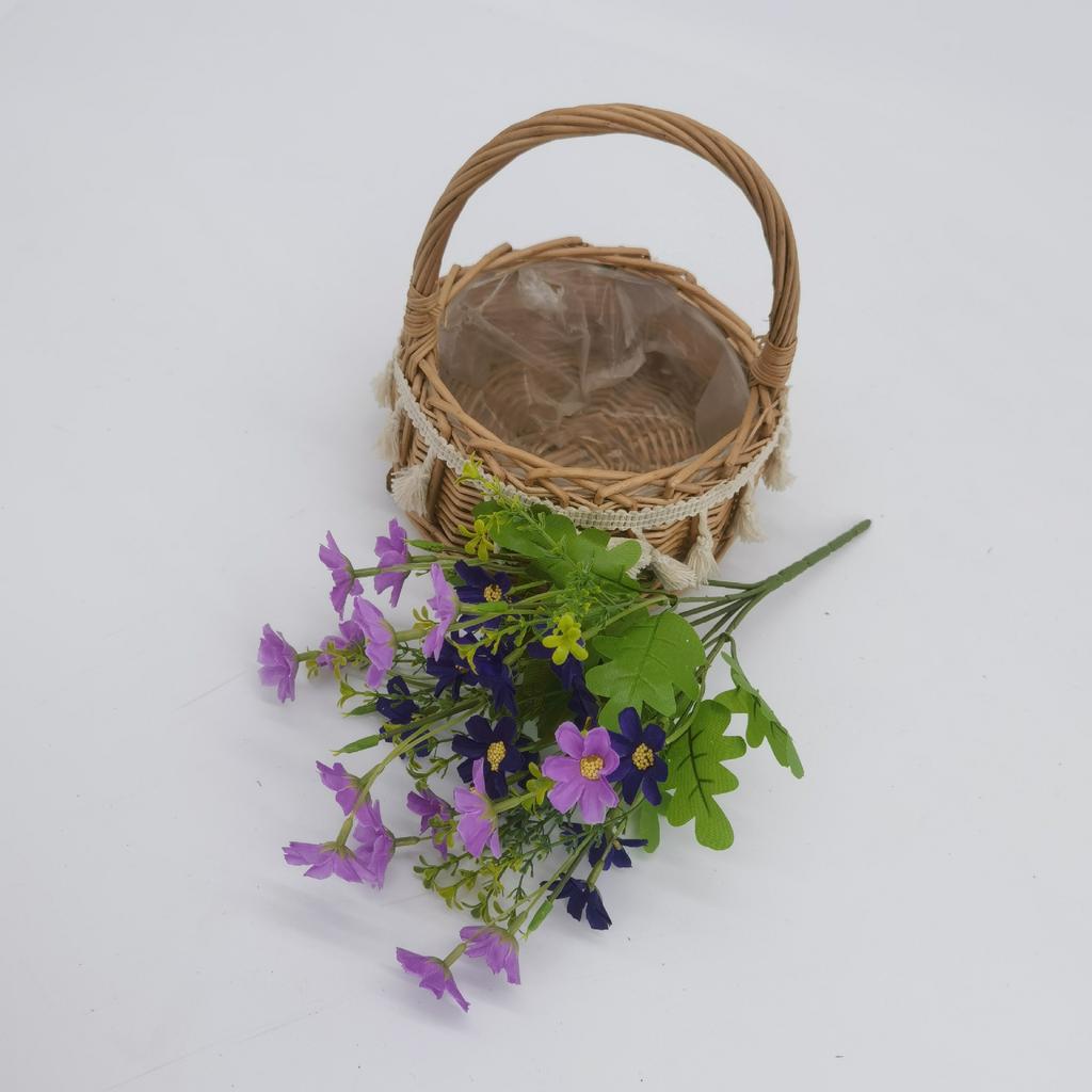 1PC Simulated Flower Small Daisy 28 Heads Jumping Orchid Fake Flower Home Decoration Living Room Placed Silk Flower Plastic Flower