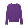 Polo Ralph Lauren Solid Color Logo Embroidered V-Neck Long Sleeve Knit Sweater Women sweater Purple 211570011-107
