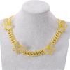 Bling Cuban Link Chain Butterfly Choker Necklace Thick Rapper Chains Hip-Hop