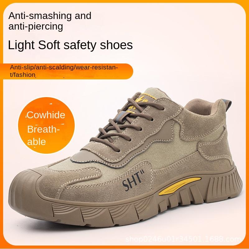 

Обувь для страхования труда, мужская, противоударная и противопрокольная, из коровьей кожи, обувь для сварщиков, стальная, для строительных площадок в Баотоу 45