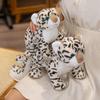 Cute Simulation Snow Leopard Doll Plush Toy Zoo Cub Leopard Doll Kindergarten Baby Soothing Rag Doll