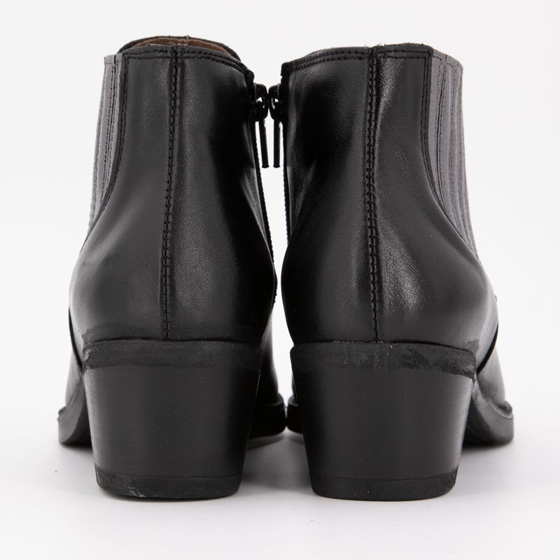 Bottines cuir lisse avec empiècement métalissé Femme PATRICIA MILLER